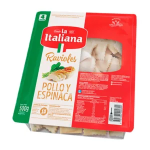 LA ITALIANA-RAVIOLES POLLO Y ESP. (21X500grs)