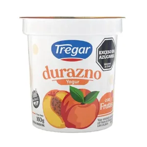 TREGAR-YOGUR ENT. C/FRUTAS DURAZNO (24x160grs)
