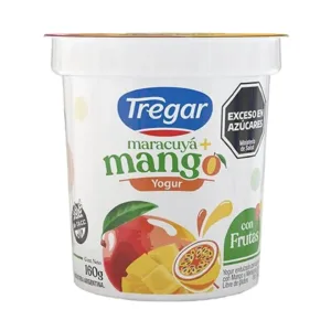 TREGAR-YOGUR ENT. C/FRUTAS MANGO-MARACUYA (18x160grs)