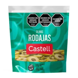 CASTELL - ACEITUNAS VERDES RODAJAS DOY PACK (16x80grs)