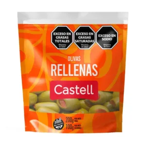CASTELL - ACEITUNAS VERDES RELLENAS DOY PACK (16x100grs)