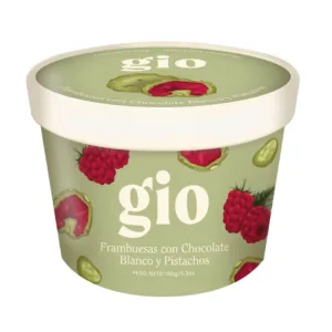 GIO - FRAMBUESA C/CHOCO BLANCO Y PISTACCHIO (12und)